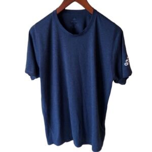ADIDAS Mens Shirt Size XL Blue Short Sleeve Crewneck T-Shirt Performance Wear
